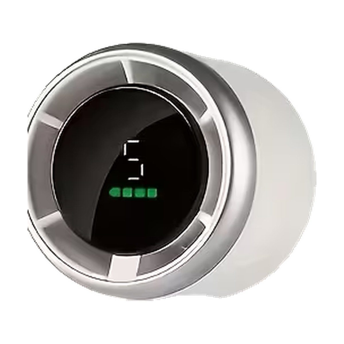 The Neat Flow Handheld Fan folded closed into a slim power-bank shape, held in one hand